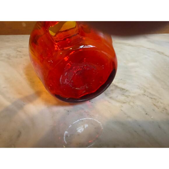 Vintage Pilgrim Red Amber Ombre Mini Vase - Picture 4 of 5